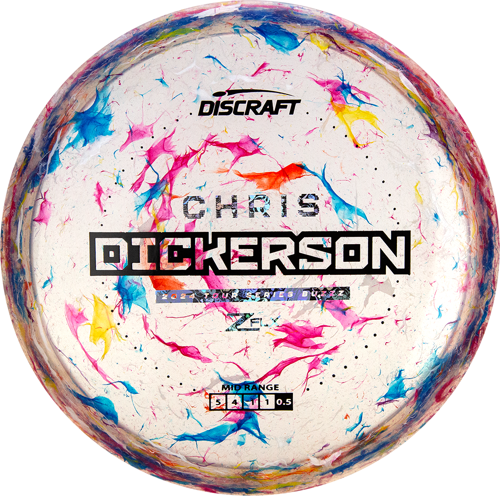 Discraft Limited Edition 2024 Tour Series Chris Dickerson Jawbreaker Elite Z FLX Buzzz Midrange Golf Disc