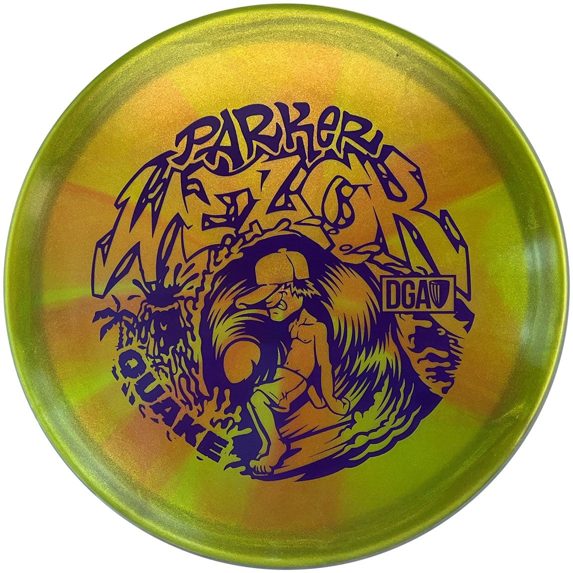 DGA Limited Edition 2024 Tour Series Parker Welck Swirl Tour Series Quake Midrange Golf Disc