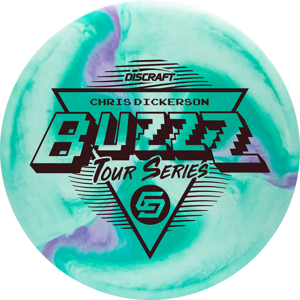 Discraft Limited Edition 2022 Tour Series Chris Dickerson Swirl ESP Buzzz Midrange Golf Disc