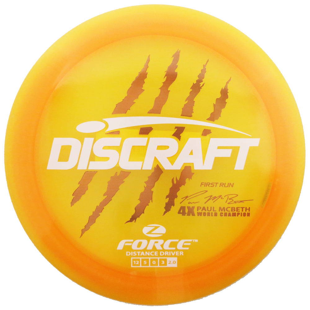 Discraft Limited Edition First Run Paul McBeth Signature Elite Z Force Distance Driver Golf Disc