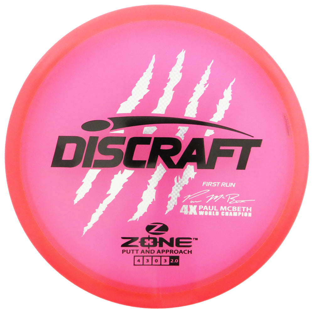 Discraft Limited Edition First Run Paul McBeth Signature Elite Z Zone Putter Golf Disc