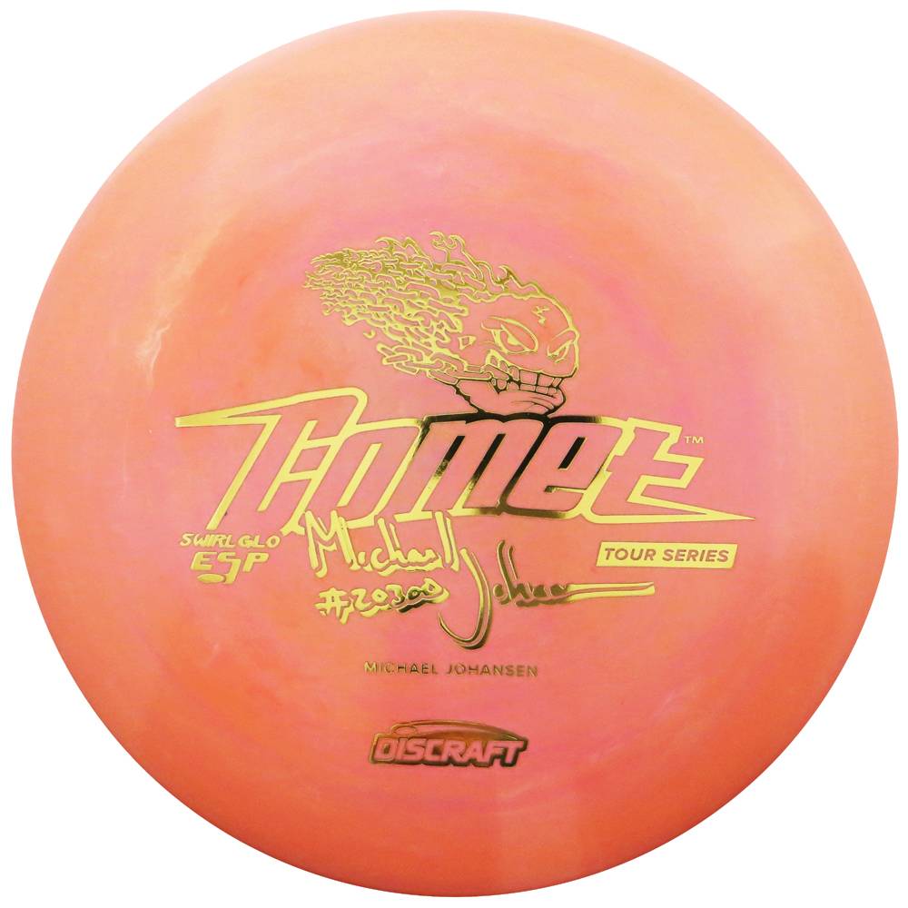 Discraft Limited Edition 2018 Tour Series Signature Michael Johansen Swirl Glo ESP Comet Midrange Golf Disc