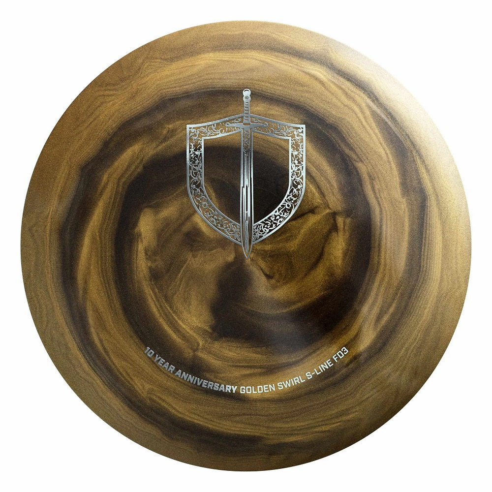 Discmania Limited Edition 10-Year Anniversary Golden Swirl S-Line FD3 Fairway Driver Golf Disc