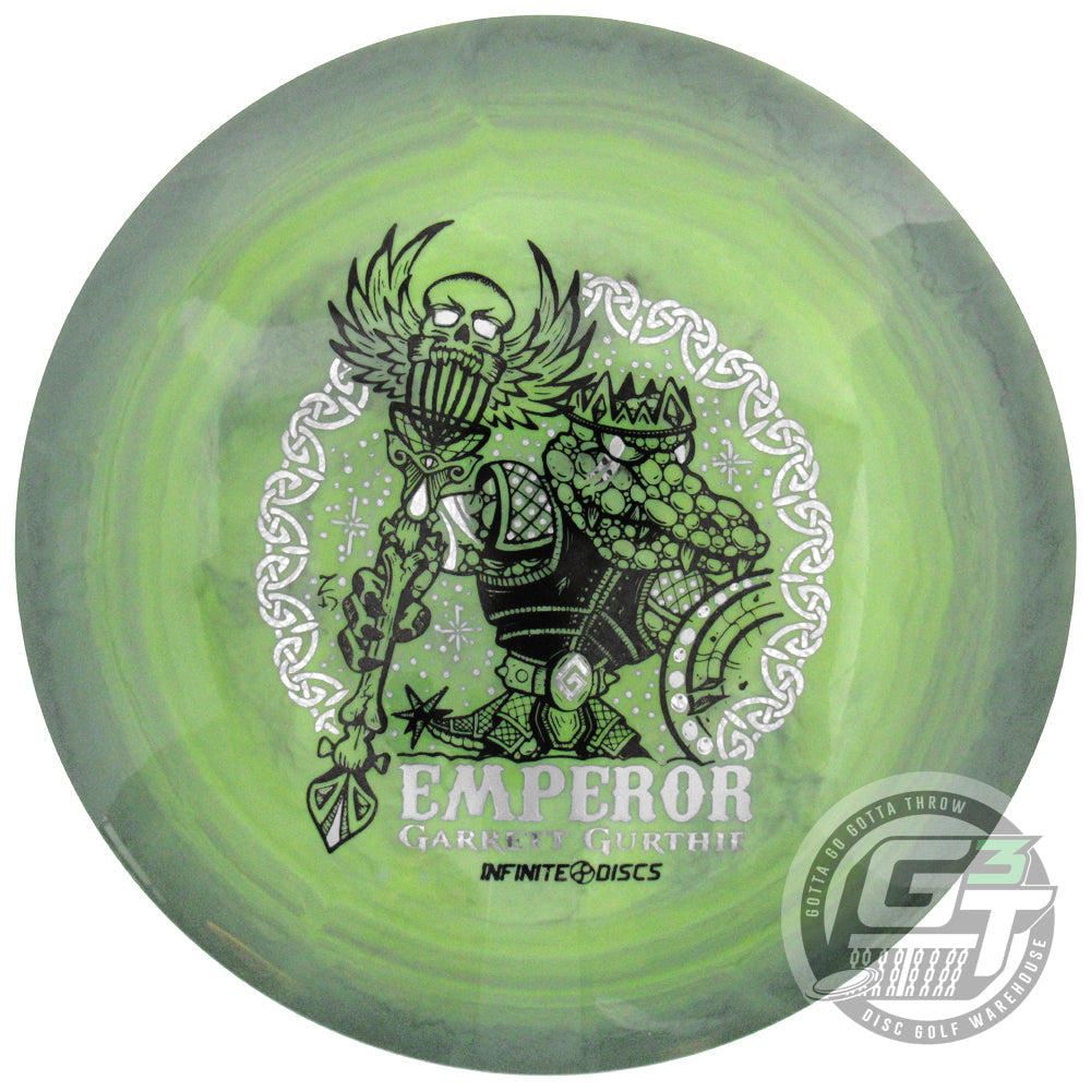 Infinite Discs Limited Edition 2022 Signature Garrett Gurthie Swirly S-Blend Emperor Distance Driver Golf Disc