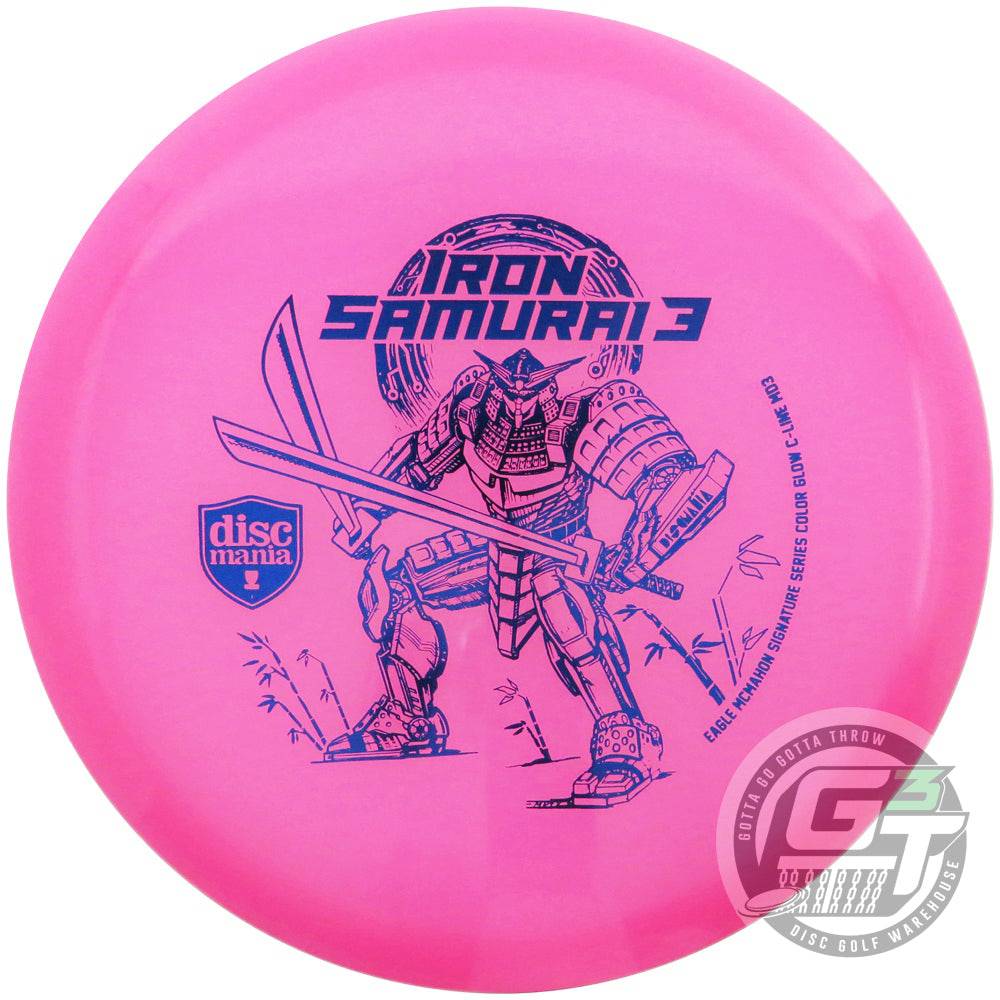 Discmania Golf Disc 177-180g Discmania Limited Edition 2022 Signature Eagle McMahon Iron Samurai III Color Glow C-Line MD3 Midrange Golf Disc (Limit 1 Per Customer)