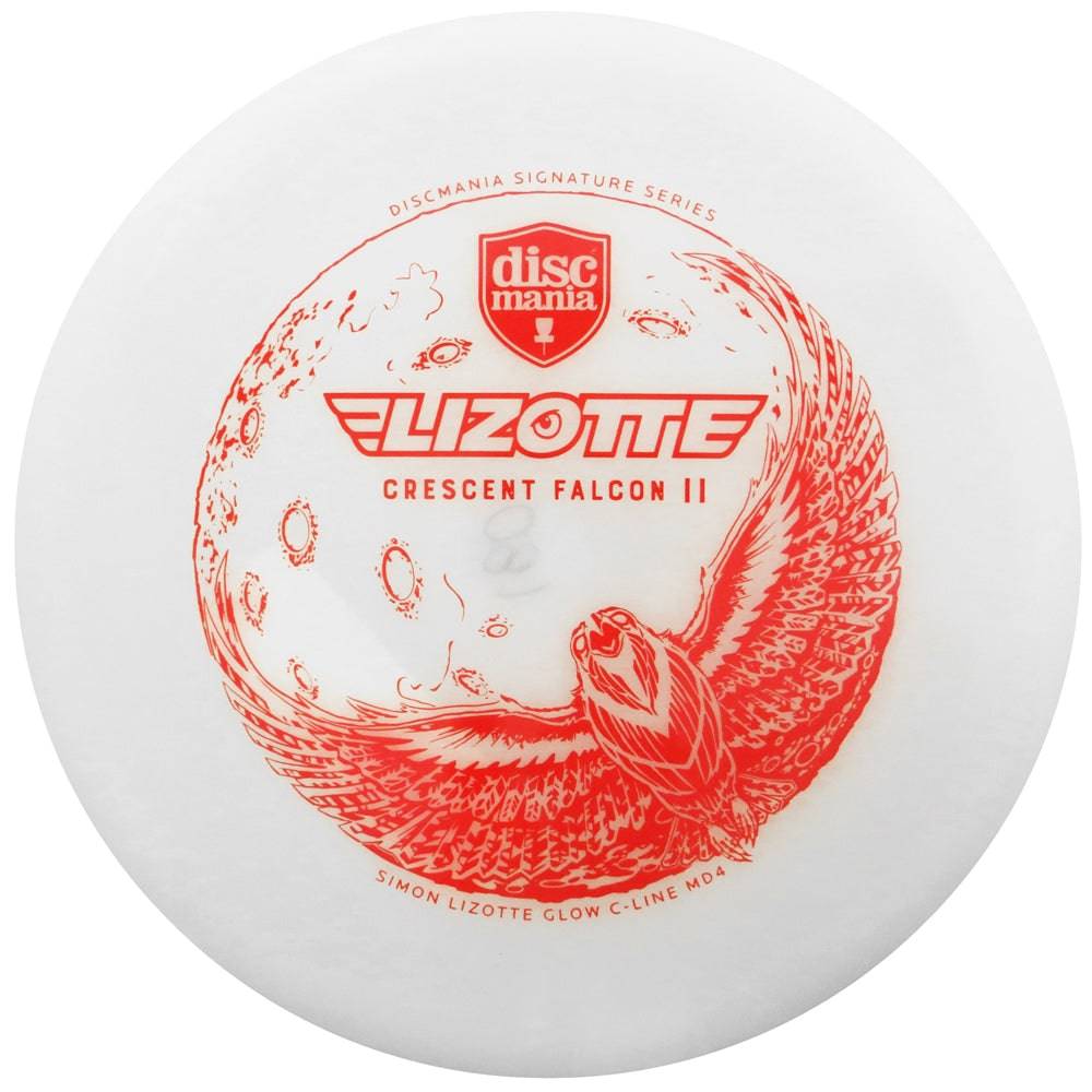 Discmania Golf Disc Discmania Limited Edition Signature Simon Lizotte Crescent Falcon II Glow C-Line MD4 Midrange Driver Golf Disc