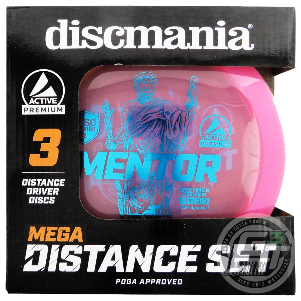 Discmania Golf Disc Discmania Mega Distance Active Line Premium 3-Disc Driver Disc Golf Set