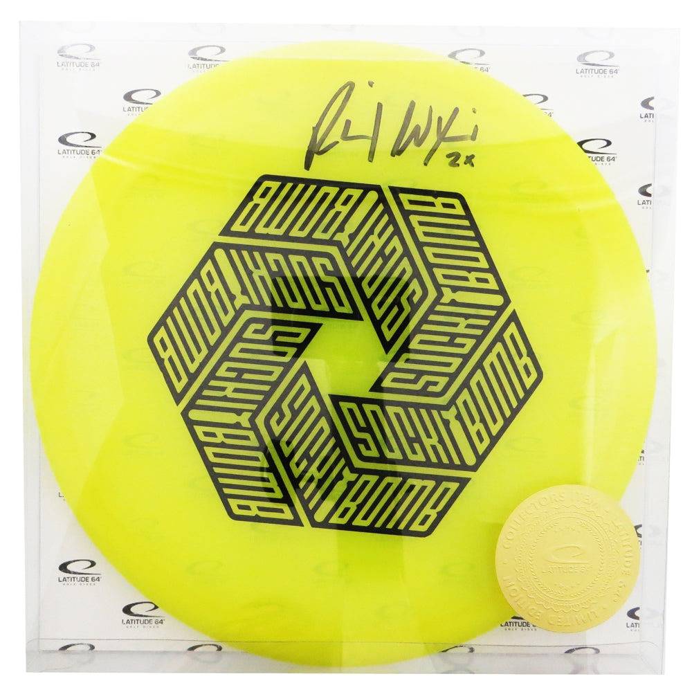 Latitude 64 Golf Discs Golf Disc Latitude 64 Limited Edition Ricky Wysocki Autographed Hexabomb Opto Compass Midrange Golf Disc
