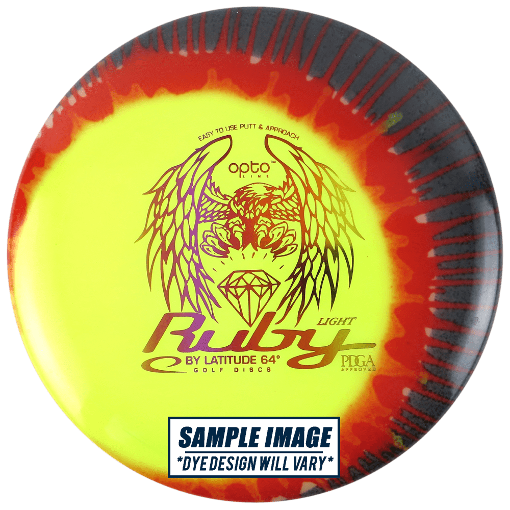 Latitude 64 Golf Discs Golf Disc 145-159g Latitude 64 MyDye Opto Line Ruby Putter Golf Disc