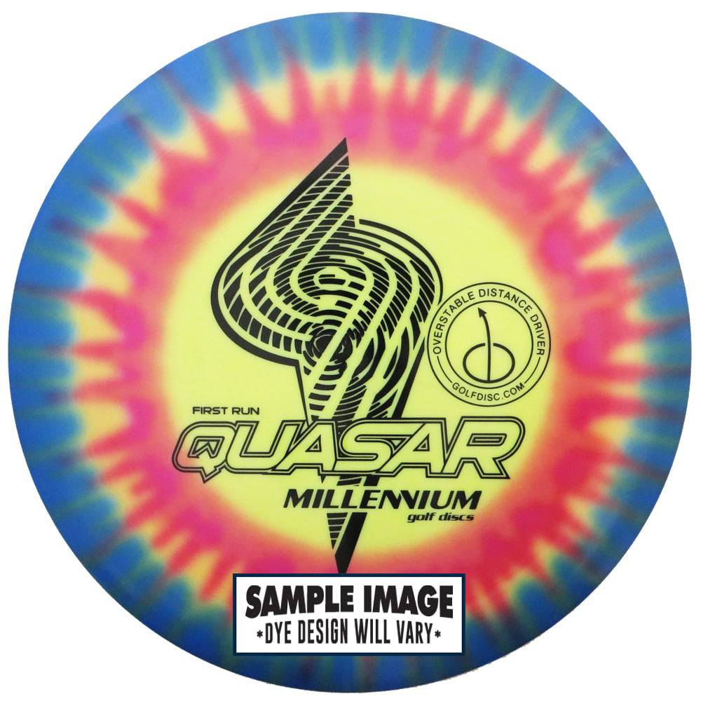 Millennium Golf Discs Golf Disc Millennium Tie-Dye Standard Quasar Distance Driver Golf Disc