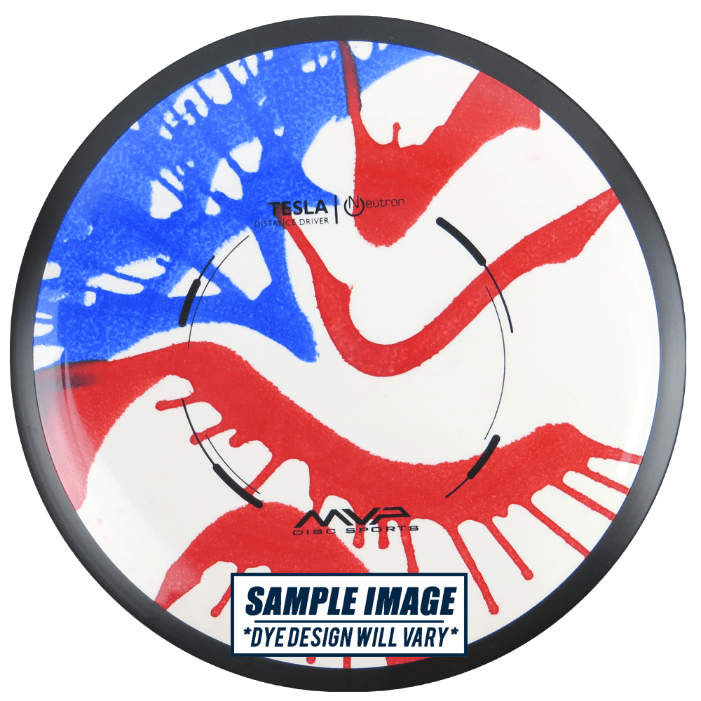 MVP Disc Sports Golf Disc MVP Tie-Dye Neutron Tesla Distance Driver Golf Disc