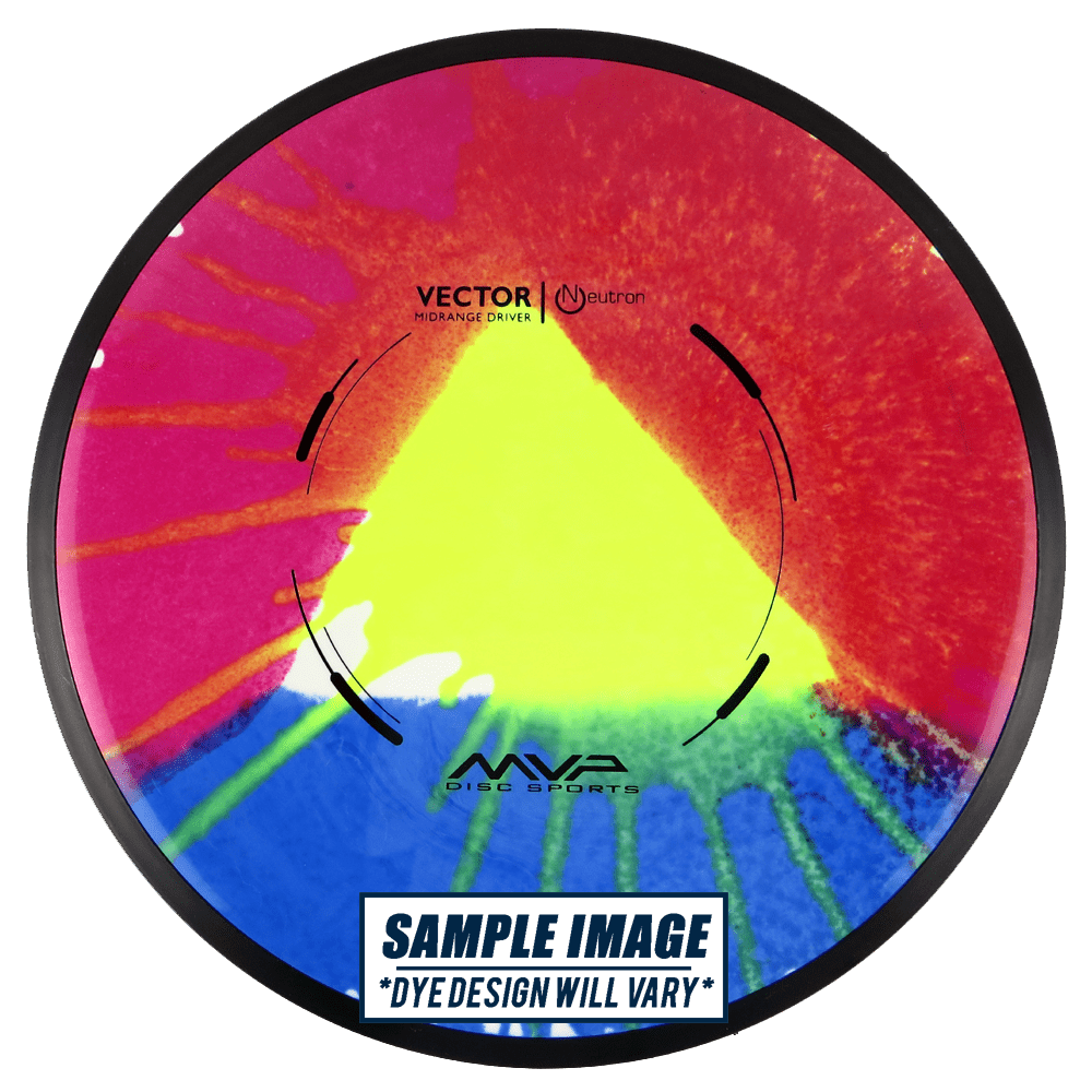 MVP Disc Sports Golf Disc MVP Tie-Dye Neutron Vector Midrange Golf Disc