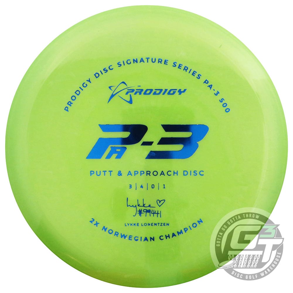 Prodigy Disc Golf Disc 170-174g Prodigy Limited Edition 2022 Signature Series Lykke Lorentzen 500 Series PA3 Putter Golf Disc