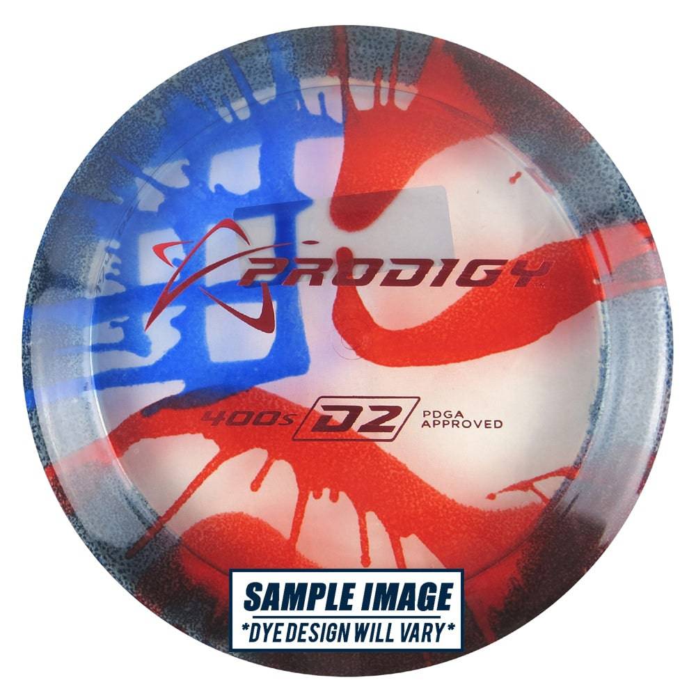 Prodigy Disc Golf Disc Prodigy Tie-Dye 400 Series D2 Distance Driver Golf Disc