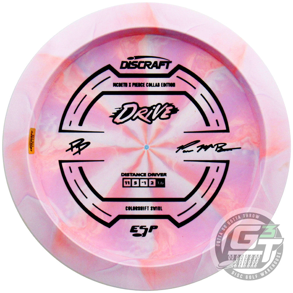 Discraft Limited Edition 2025 GMC Paige Pierce / Paul McBeth Collab Swirl ESP Drive Distance Driver Golf Disc