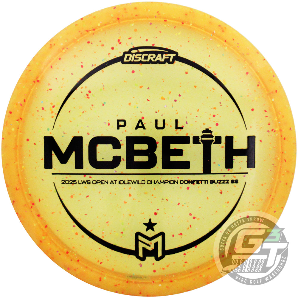 Discraft Limited Edition Victory Edition 2025 LWS Open Champion Paul McBeth Confetti Elite Z Buzzz SS Midrange Golf Disc