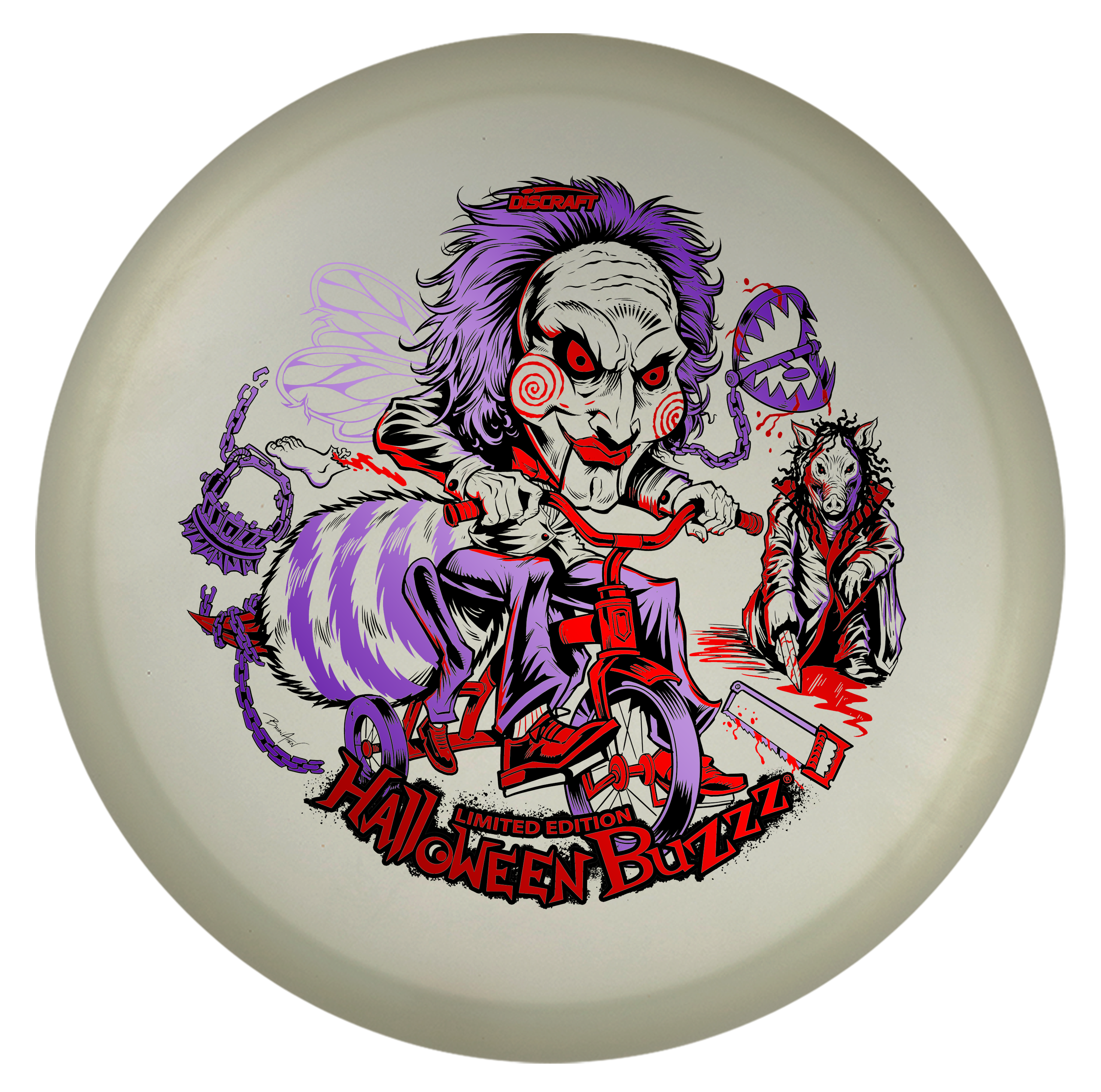 Discraft Limited Edition 2026 Halloween Tri-Foil Mega Glo Z Buzzz Midrange Golf Disc