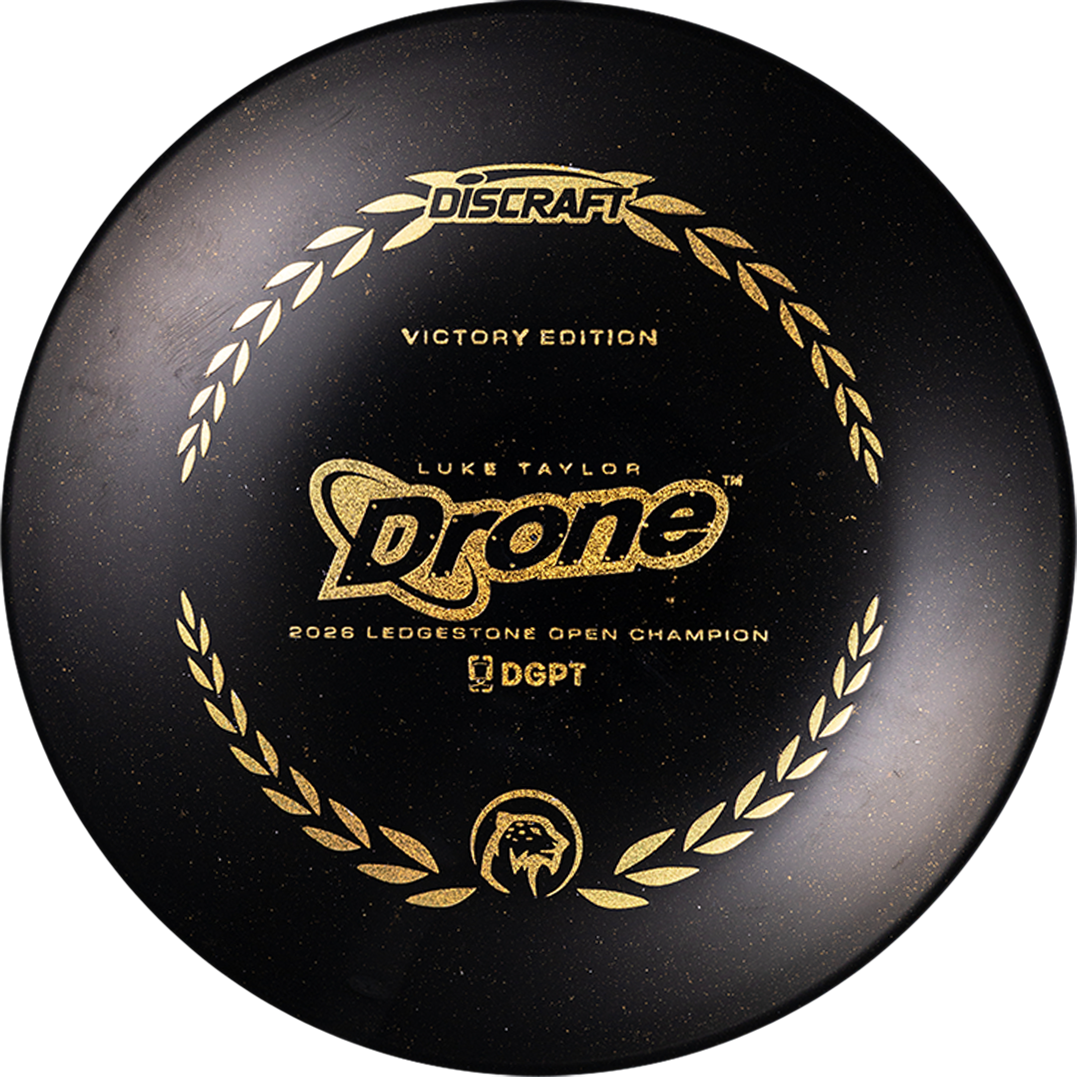 Discraft Limited Edition Victory Edition 2026 Ledgestone Open Champion Luke Taylor Midnight Shimmer Elite Z Drone Midrange Golf Disc