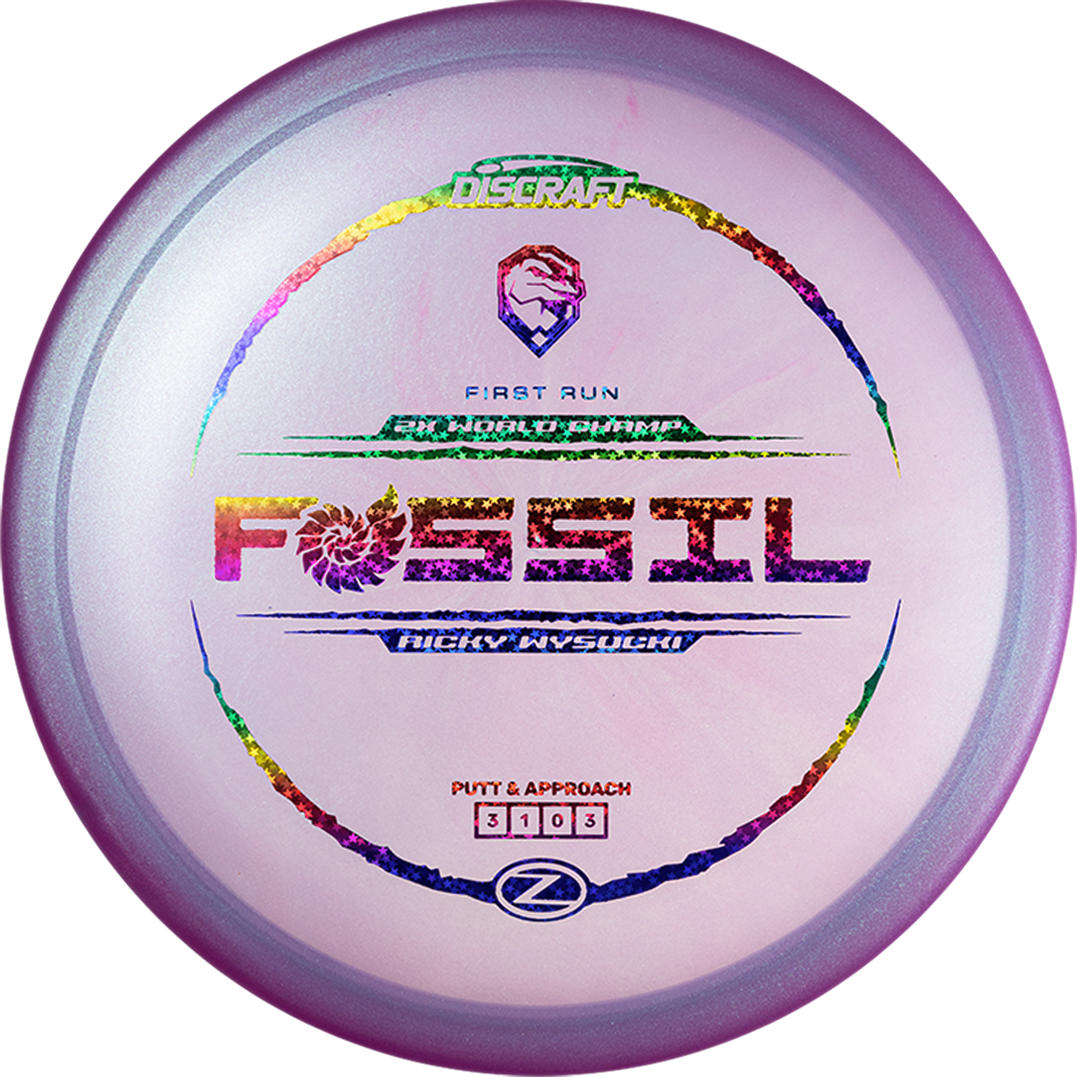 Discraft Limited Edition First Run Ricky Wysocki Signature ColorShift Elite Z Fossil Putter Golf Disc