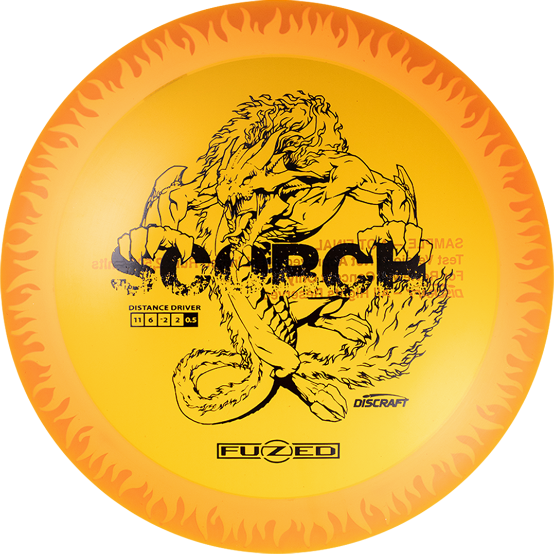 Discraft Limited Edition Sample Run Fuzed Line Scorch w/ Flame Pattern Distance Driver Golf Disc