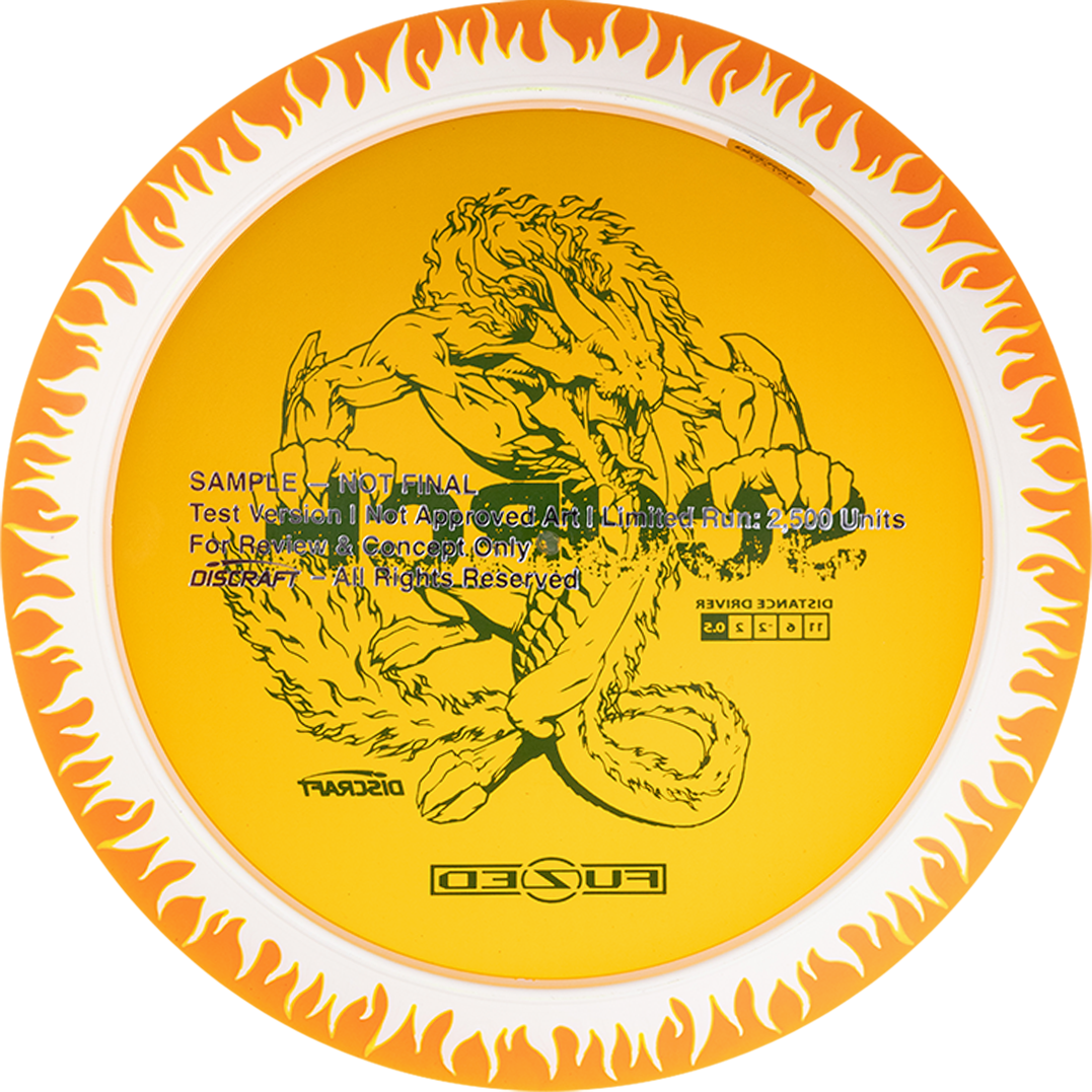 Discraft Limited Edition Sample Run Fuzed Line Scorch w/ Flame Pattern Distance Driver Golf Disc