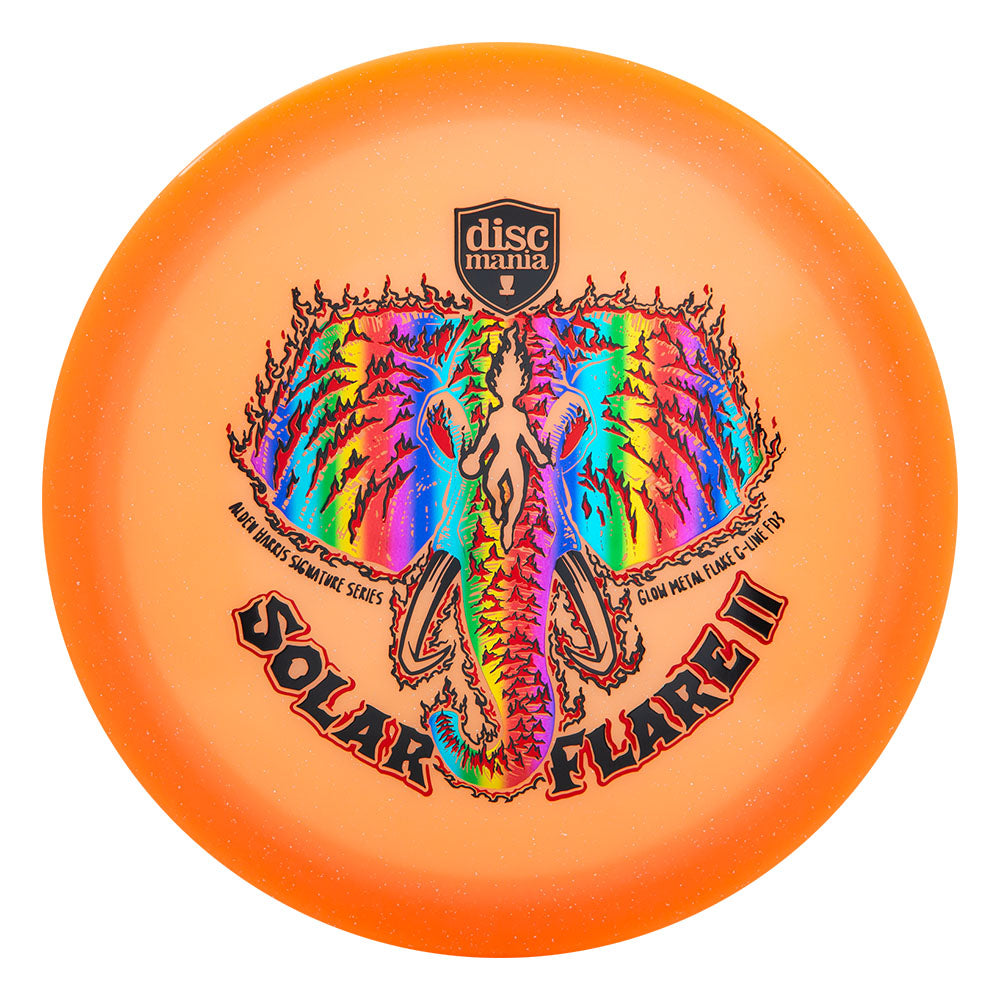 Discmania Limited Edition 2025 Signature Alden Harris Solar Flare II Glow Metal Flake C-Line FD3 Fairway Driver Golf Disc