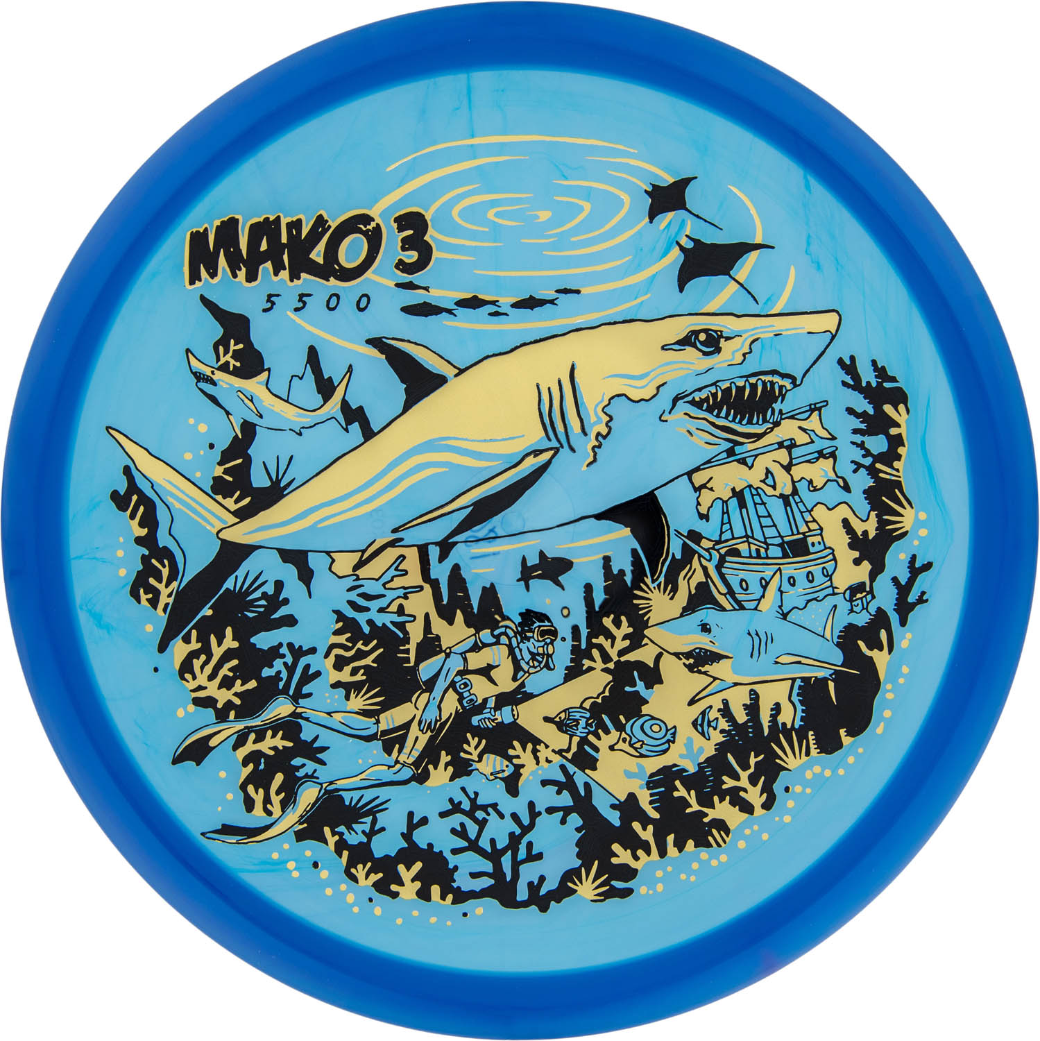 Innova Limited Edition Riptide Reef Stamp Champion Mako3 Midrange Golf Disc