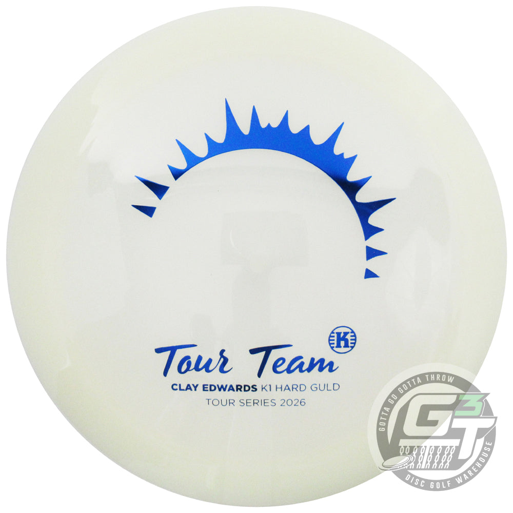 Kastaplast Limited Edition 2026 Tour Series Clay Edwards Glow K1 Hard Guld Distance Driver Golf Disc