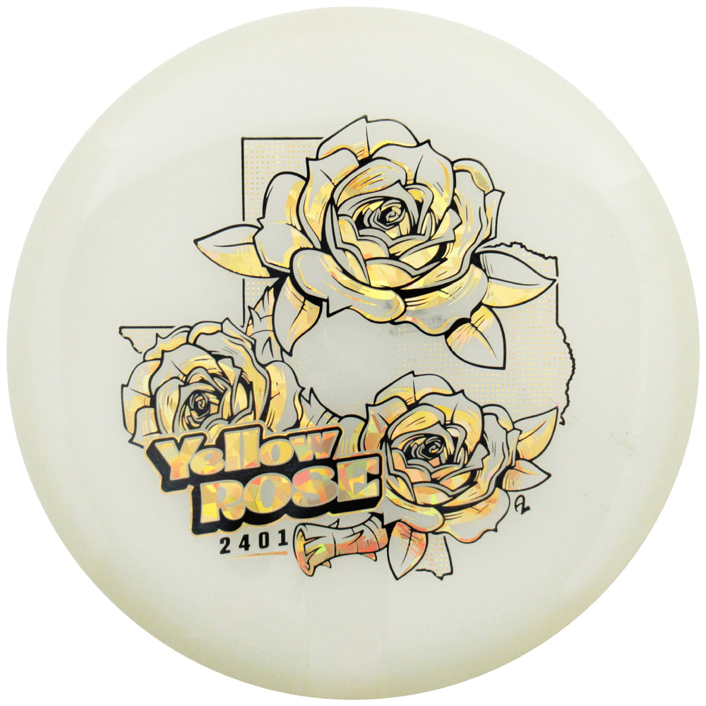 Lone Star Artist Series Glow Alpha Yellow Rose Putter Golf Disc