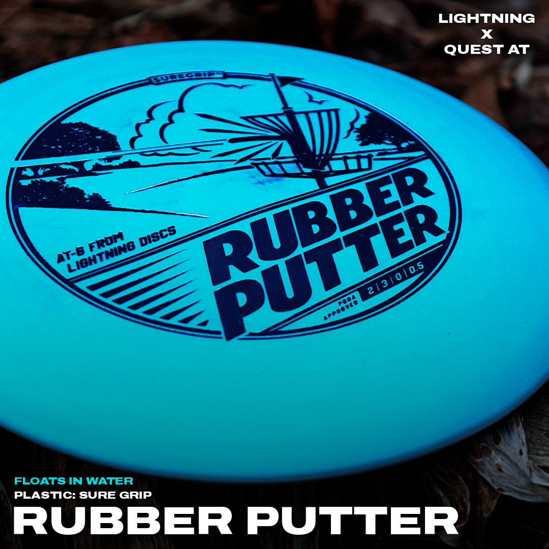 Lightning Sure Grip Rubber Putter Golf Disc