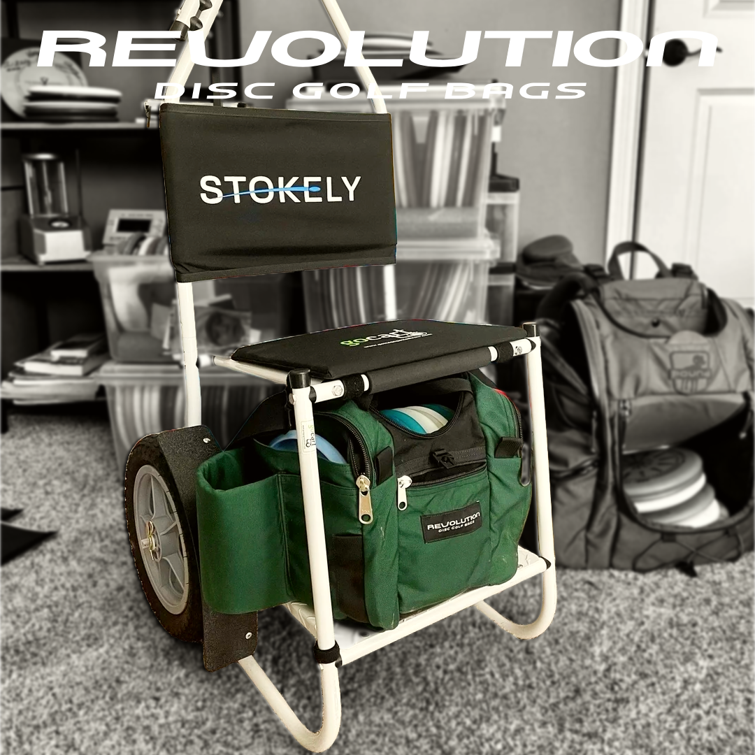 Revolution Disc Golf bag - The Mini Duluxe and the Disc Golf "Go" Cart.