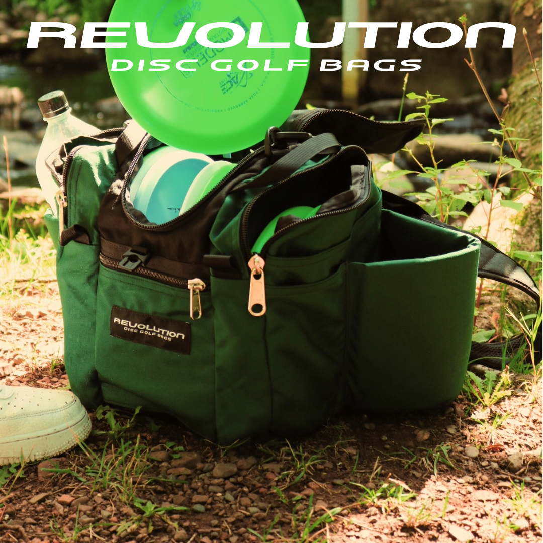 Revolution - Mini Deluxe disc golf bag with 12-16 disc capacity.