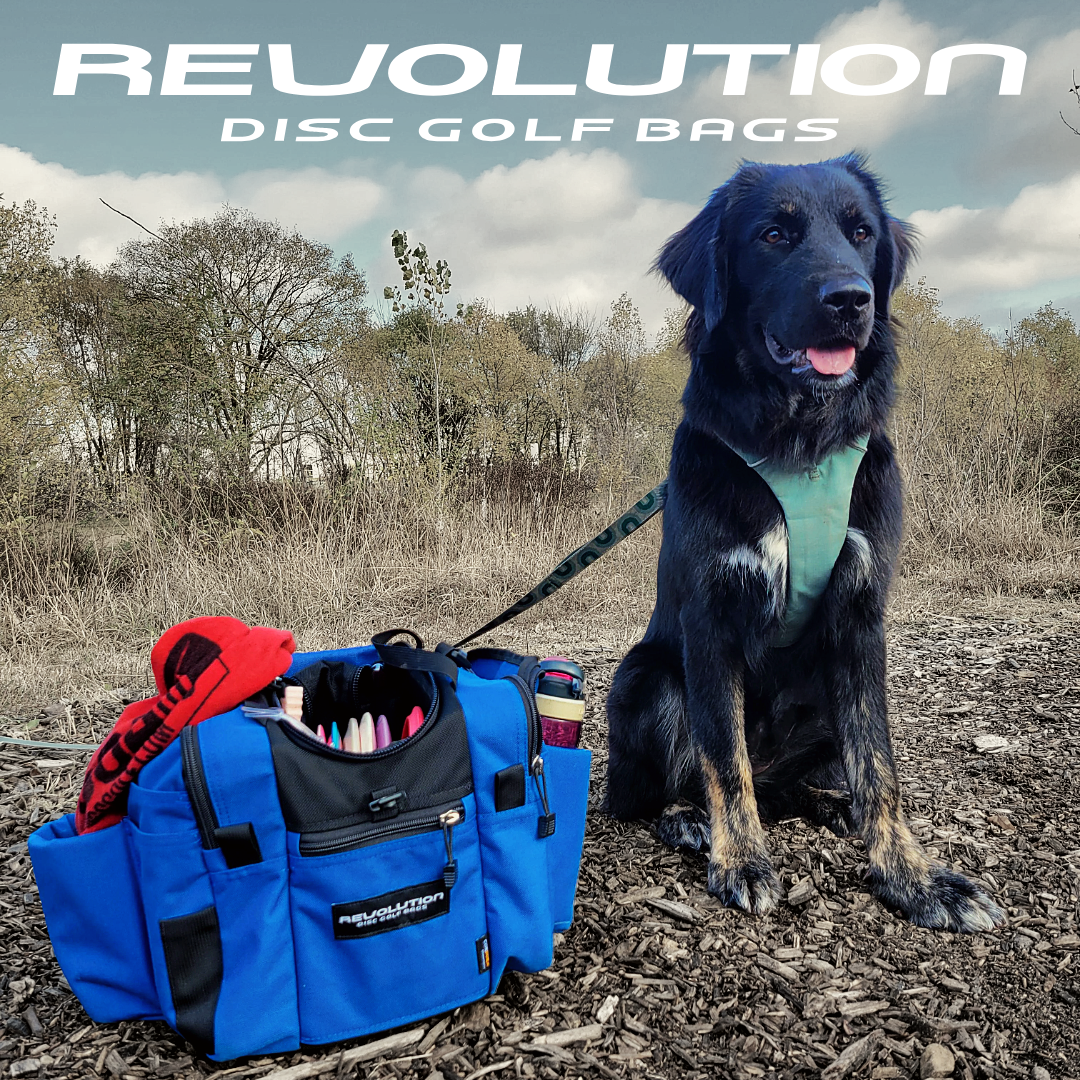 Revolution Disc Golf Mini Deluxe Bag - Blue - Dog Caddy