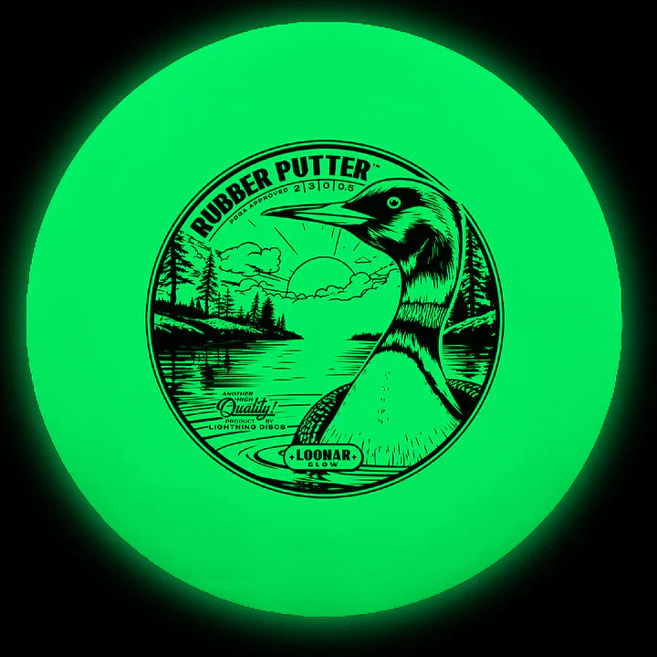 Lightning Loonar Glow Rubber Putter Golf Disc