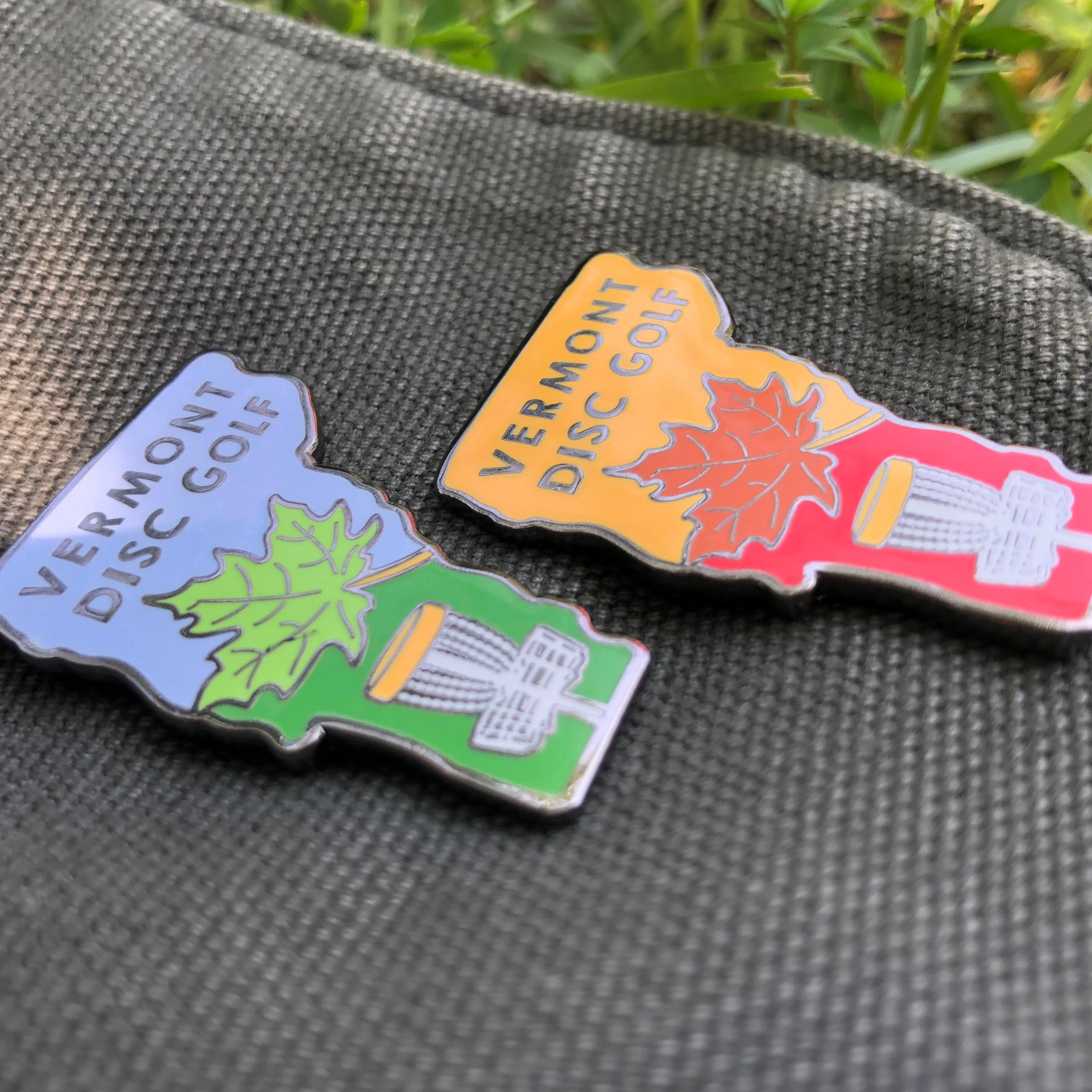 Vermont State Disc Golf Pin - Gotta Go Gotta Throw
