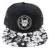 Discmania Apparel Black Discmania Shield & Swords Hawaiian Snapback Mesh Disc Golf Hat