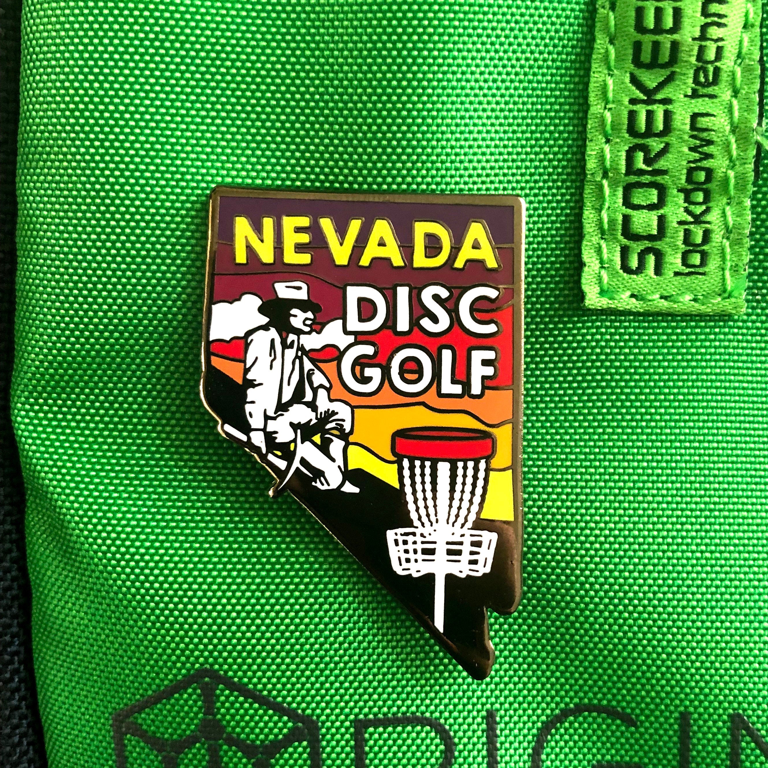 Nevada State Disc Golf Pin - Gotta Go Gotta Throw