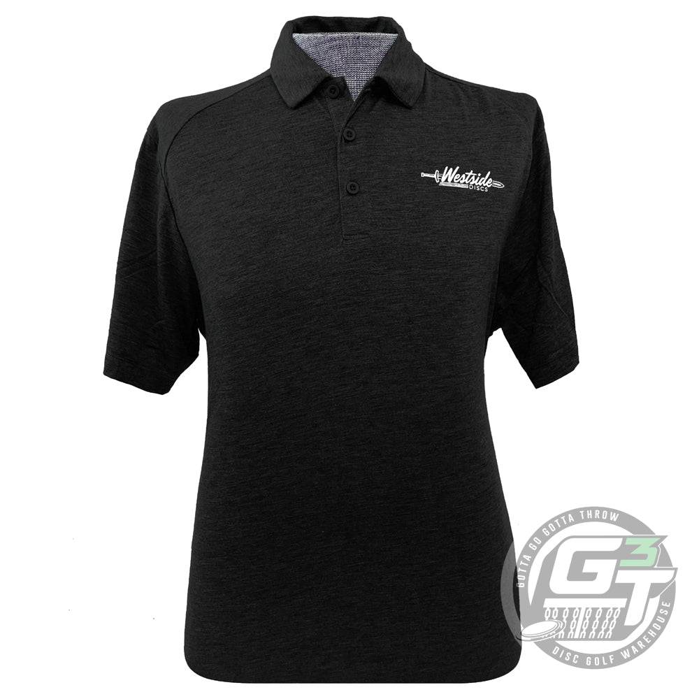 Westside Discs Apparel M / Black Westside Discs Sword Logo Tri-Blend Short Sleeve Performance Disc Golf Polo Shirt