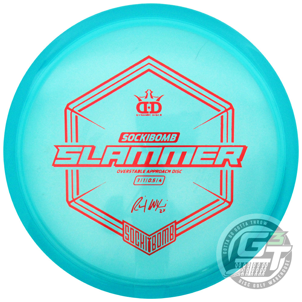 Dynamic Discs Limited Edition Ricky Wysocki Sockibomb Lucid Ice Sockibomb Slammer Putter Golf Disc