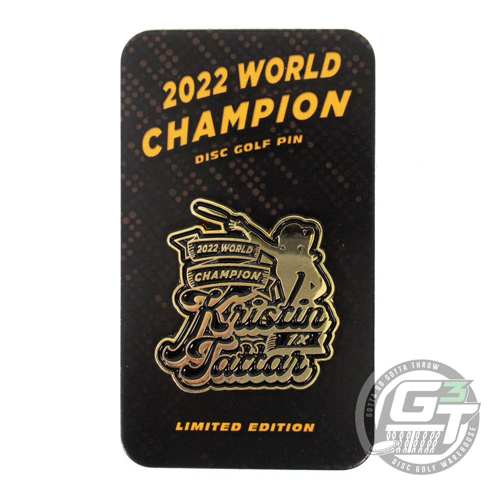 Disc Golf Pins Kristin Tattar 2022 World Champion Enamel Disc Golf Pin