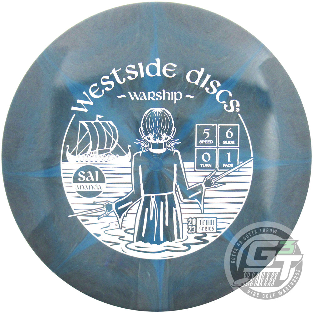 Westside Limited Edition 2023 Team Series Sai Ananda Tournament Burst Warship Midrange Golf Disc