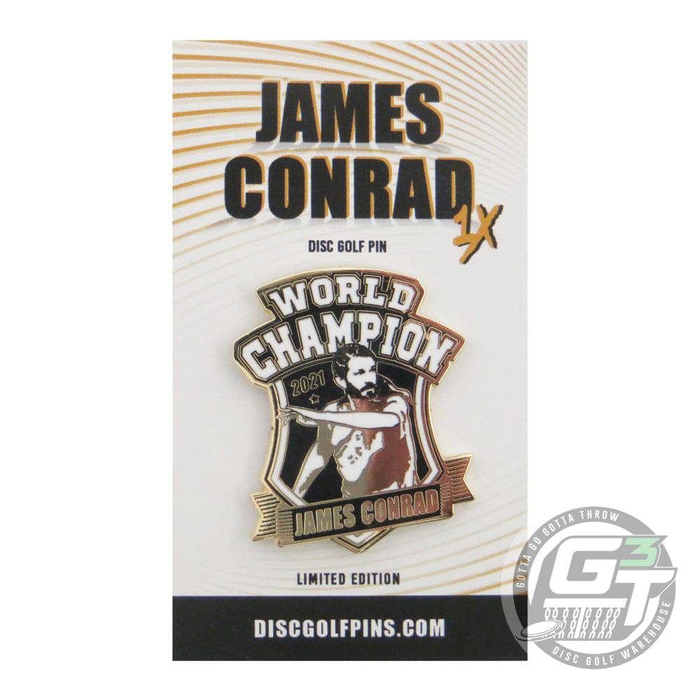 Disc Golf Pins Accessory Disc Golf Pins James Conrad Series 2021 World Champion Enamel Disc Golf Pin