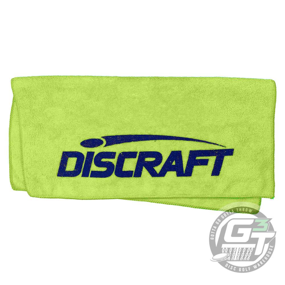 Discraft Accessory Lime Green Discraft Logo Screened 15" Microfiber Disc Golf Towel