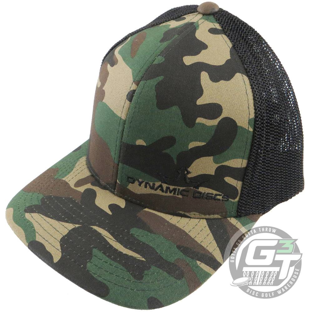 Dynamic Discs Apparel S / M / Camo / Black Dynamic Discs King D's Logo FlexFit Mesh Disc Golf Hat