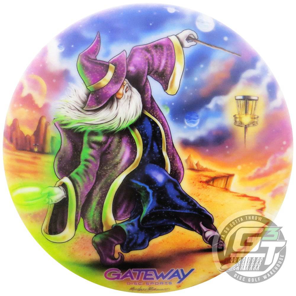 Gateway Disc Sports Golf Disc Gateway Limited Edition Artist Series V2 Full Color Diamond Wizard Putter Golf Disc