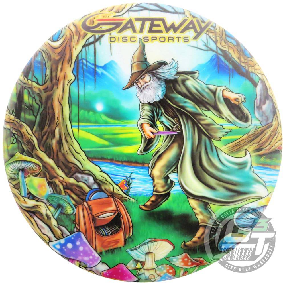 Gateway Disc Sports Golf Disc Gateway Limited Edition Artist Series V4 Full Color Diamond Wizard Putter Golf Disc