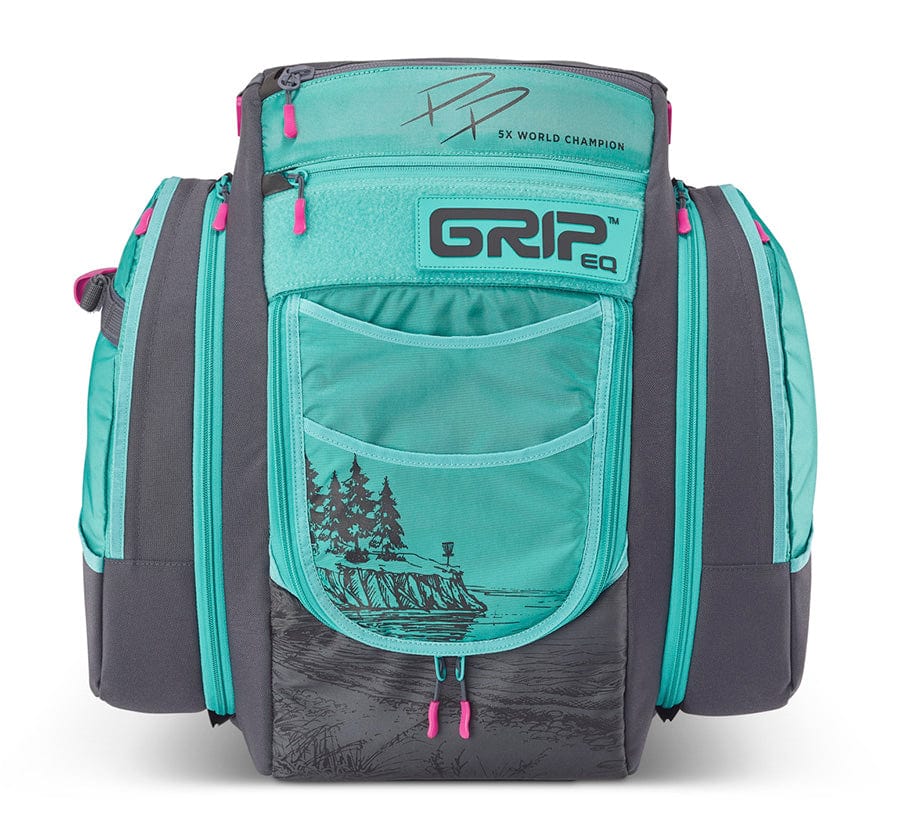 GripEQ Bag Teal / Gray GripEQ Paige Pierce BX3 Signature Series Backpack Disc Golf Bag