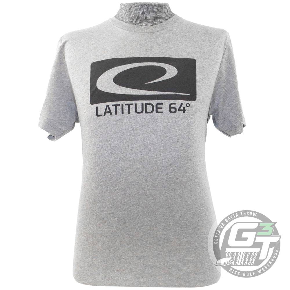 Latitude 64 Golf Discs Apparel M / Gray Latitude 64 Box Logo Short Sleeve Disc Golf T-Shirt