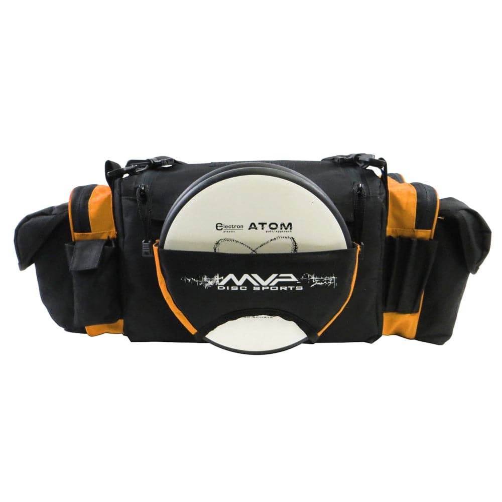 MVP Disc Sports Bag Orange MVP Nucleus Tournament Disc Golf Bag with Back Straps