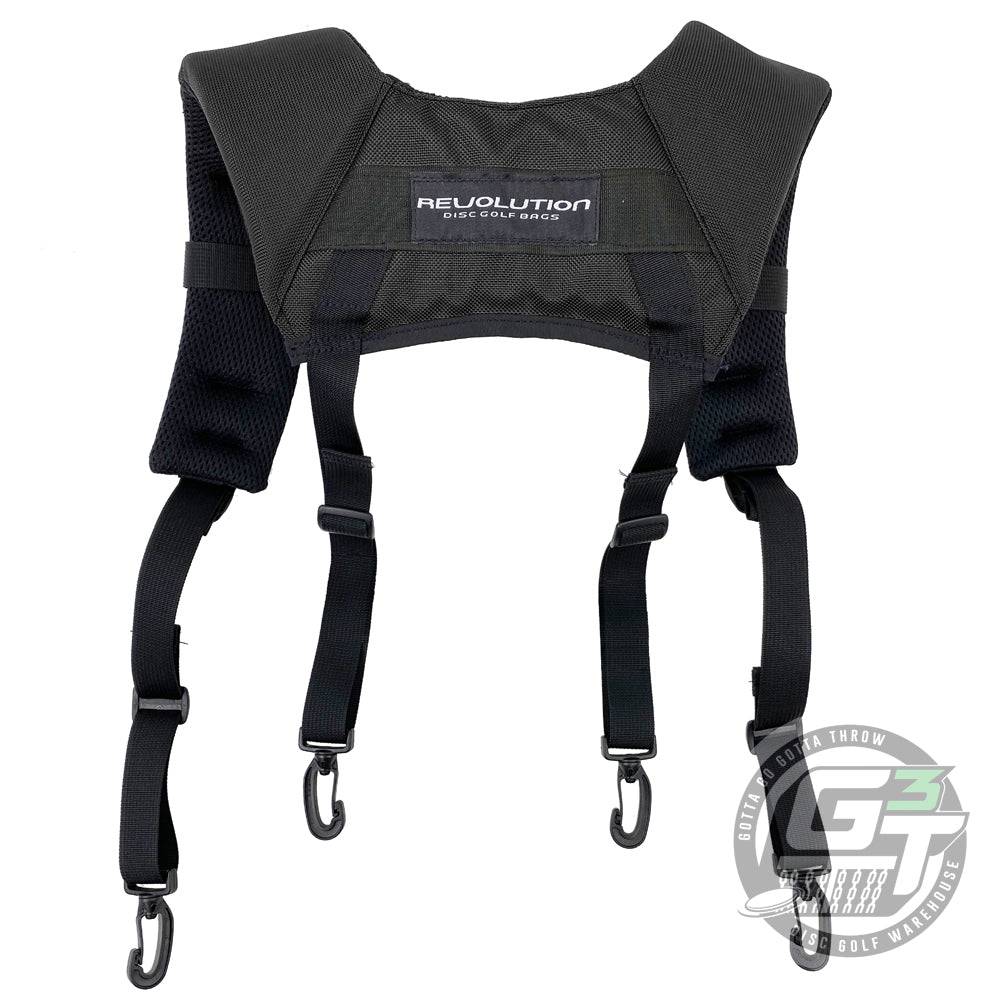 Revolution Disc Golf Bag Black Revolution Harness Premium Backpack-Style Disc Golf Bag Strap